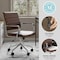 Martha Stewart Piper Upholstered Office Chair in Saddle Brown/Polished Nickel CH-220921-2-BR-MS - alternate 2